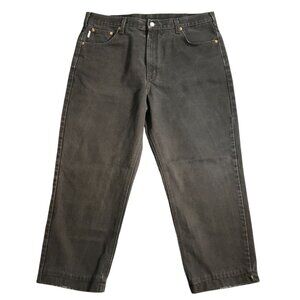 Carhartt Men's Jeans 40x30 Hemmed to 38x26.5 B161 Black Denim Relaxed Fit